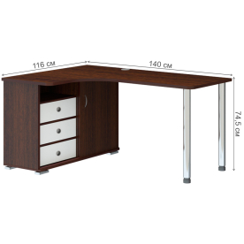 Письменный стол СР-145СМ ВБЕВ-ЛЕВ левый