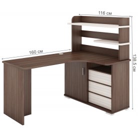 Письменный стол СР-165 ШКШ-ПРАВ правый