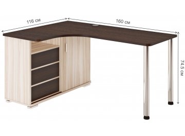Письменный стол СР-165СМ КВВ-ЛЕВ левый