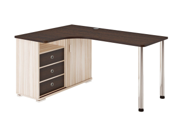 Письменный стол СР-165СМ ВКК-ЛЕВ левый карамель / венге / венге