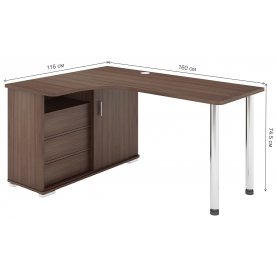 Письменный стол СР-165СМ Ш-ЛЕВ левый
