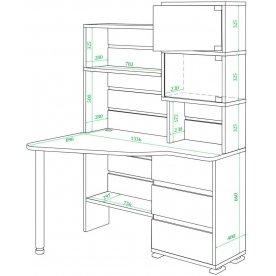 Письменный стол СР-322 КВ-ПРАВ