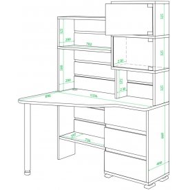 Письменный стол СР-322 Н-ЛЕВ