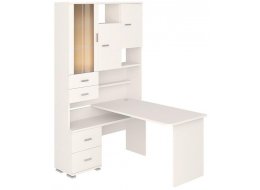 Письменный стол Жаспера-620/140 БЕ левый белый жемчуг