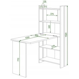 Письменный стол СТЛ-ОВ+С100Прям без тумбы В