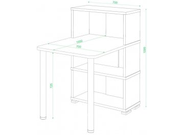 Письменный стол СБ-10М / 3 В