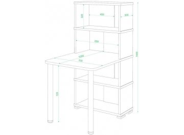 Письменный стол СБ-10М / 4 ВКВ
