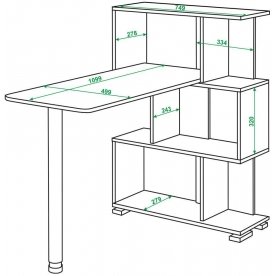 Письменный стол СЛ-5-3СТ НБЕН