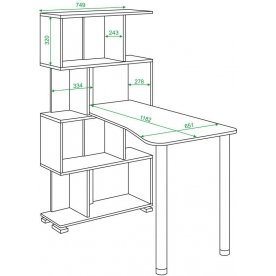 Письменный стол СЛ-5-4СТ-2