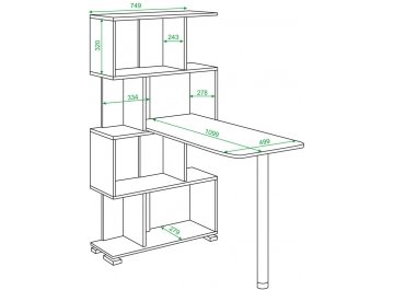 Письменный стол СЛ-5-4СТ КВК