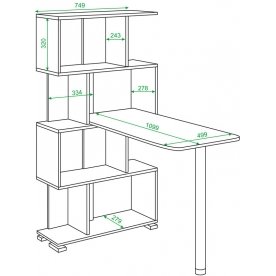 Письменный стол СЛ-5-4СТ НБЕН