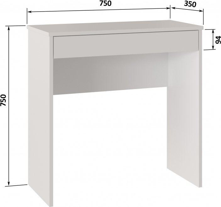Письменный стол Найс 1 белый РЕ / белый РЕ