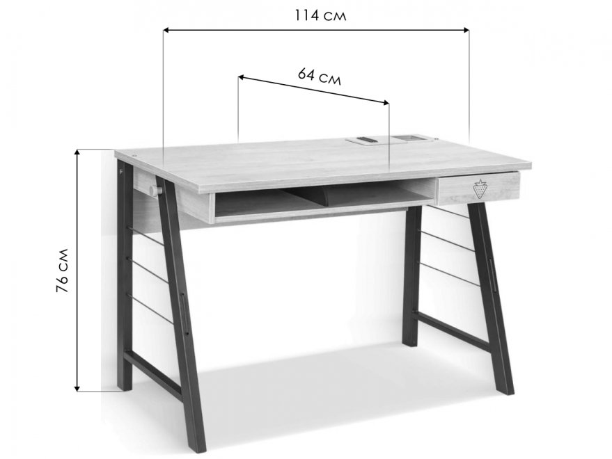 Письменный стол Trio М трио / синий