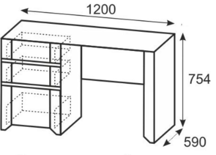 Письменный стол Твист 06 молокай