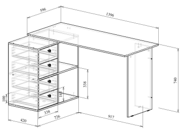 Письменный стол Прайм-67