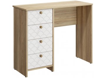 Белый компьютерный стол Велламо ВО-10 блэквуд ячменный / бланж