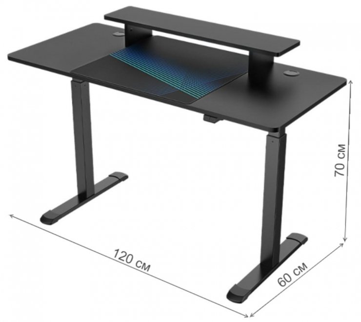 Компьютерный стол ERK-SM47-B черный