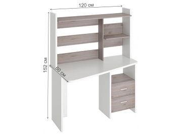 Компьютерный стол с надстройкой 120х60