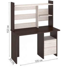 Компьютерный стол с надстройкой 120х60