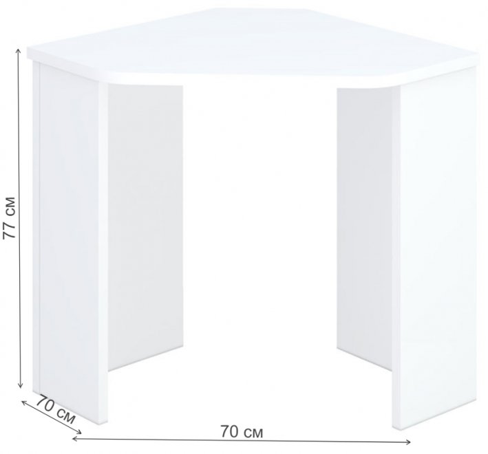 Стол компьютерный Дарера см белый