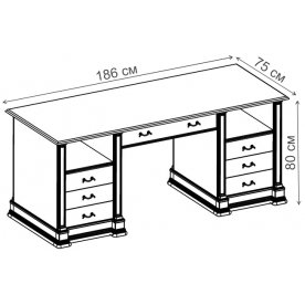 Письменный стол Атланта №33-R