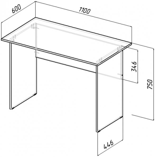 Письменный стол Милан-5 белый