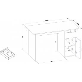 Письменный стол СПм-03.1