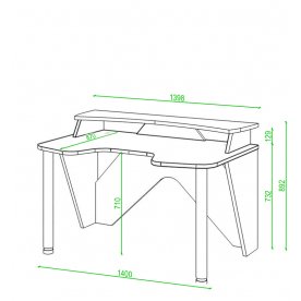 Компьютерный стол Аревро-140 ПИЛОТ