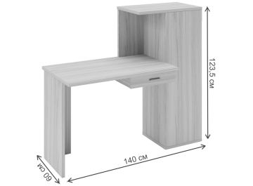 Письменный стол СКЛ-ПРЯМ100+ШК ВК