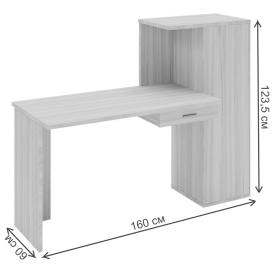 Письменный стол СКЛ-ПРЯМ120+ШК КБЕ