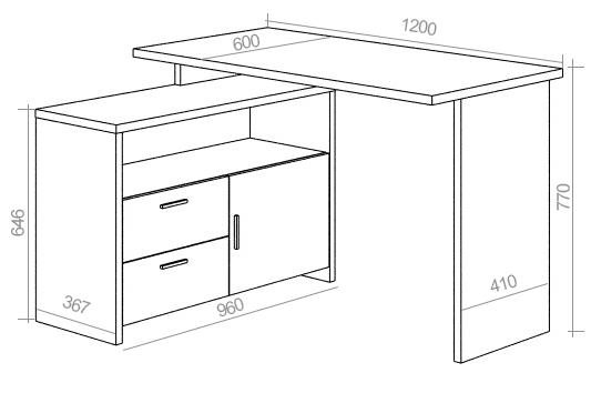 Письменный стол Беланта-ПРЯМ120+ТБЛ КБЕ карамель / белый