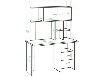 Письменный стол СКЛ-Прям120Р