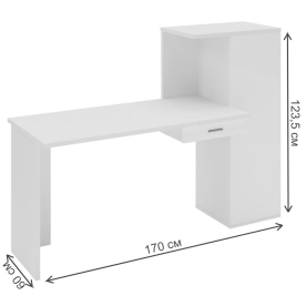 Письменный стол СКЛ-ПРЯМ130+ШК БЕК