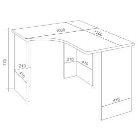 Письменный стол СКЛ-Угл120 К ПРАВ
