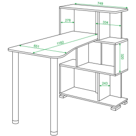 Письменный стол СЛ-5-3СТ-2