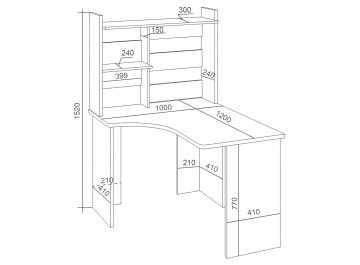 Письменный стол Беланта-Угл120+НКЛ-100 БЕН ЛЕВ