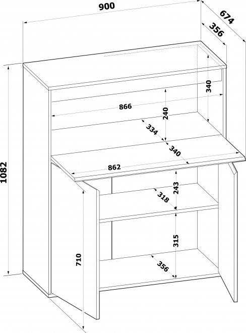 Стол-тумба СПМ-310 белая