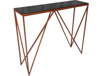 Консольный столик Akur Loft Cary 1200 медь / тонированное стекло