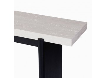 Консольный столик Silvo 160х34 чёрный / белый