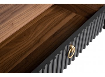 Консольный столик Тиа темный орех / черный