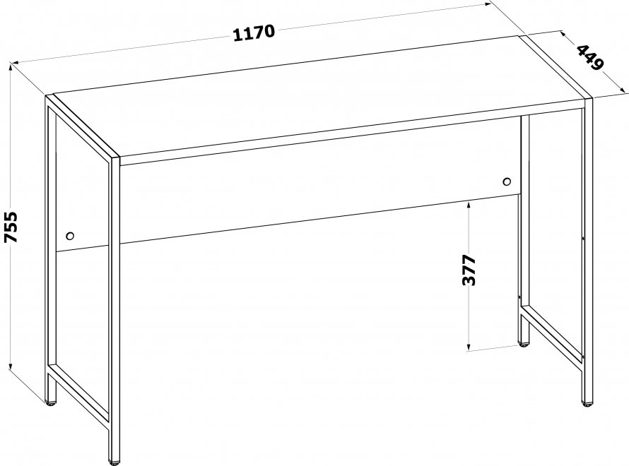 СПМ-400 Стол письменный Дуб сонома