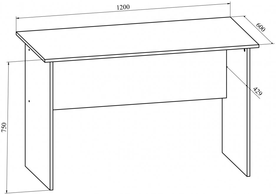 Письменный стол ОФ-111К блэквуд сатиновый