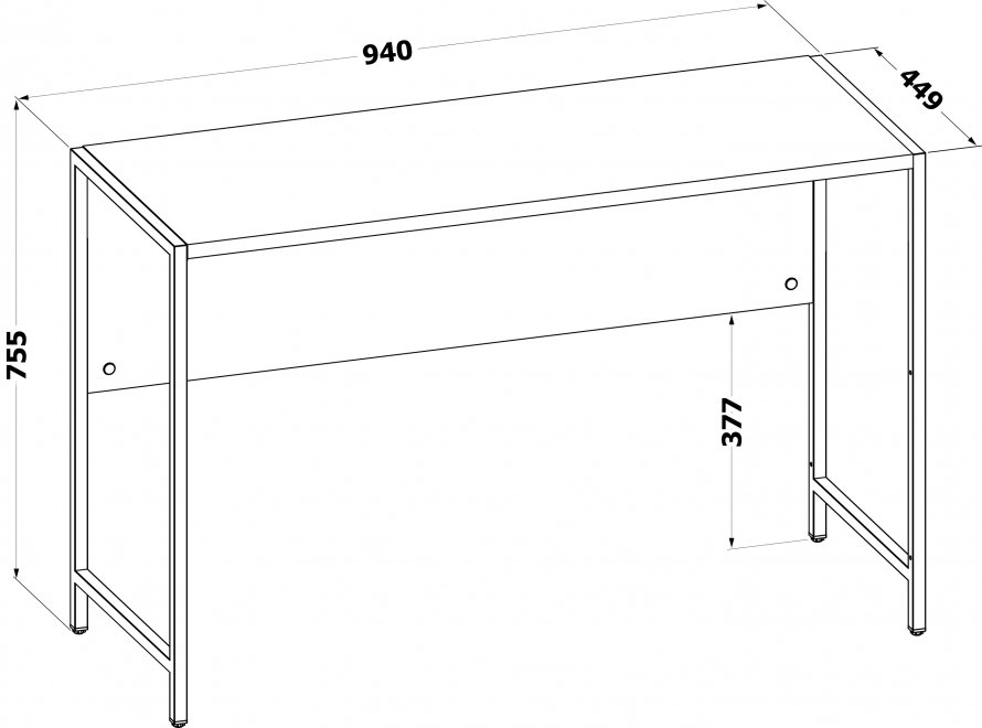 СПМ-400.9 Стол письменный Белый