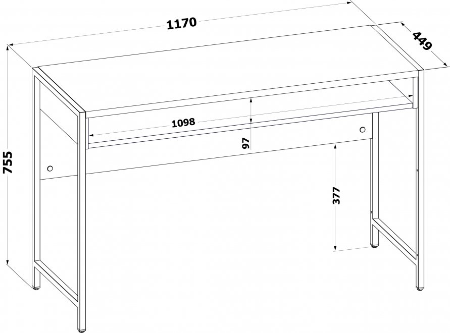 СПМ-401 Стол письменный Дуб делано
