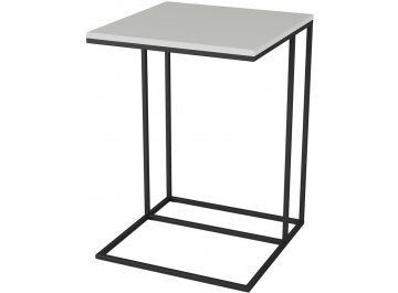 Приставной столик Хайгрет белый / черный