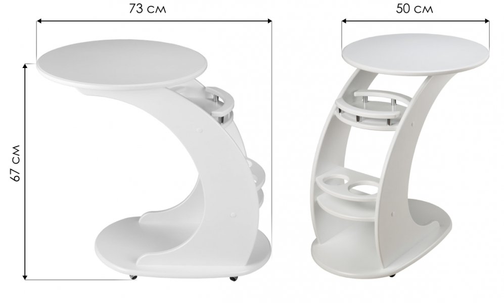 Приставной столик Люкс орех 