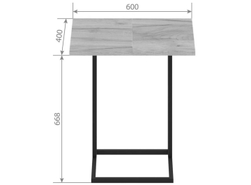 Приставной столик Skyland Comp CD 4030 сосна эдмонт / черный