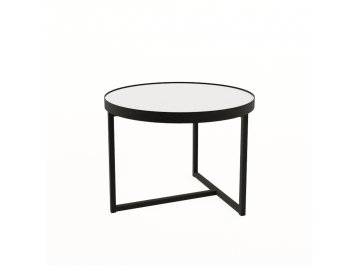 Журнальный столик ROUND белый/черный