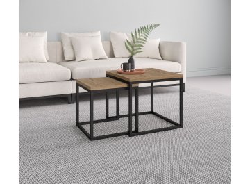 Журнальный столик SET LOGIC basalt/черный