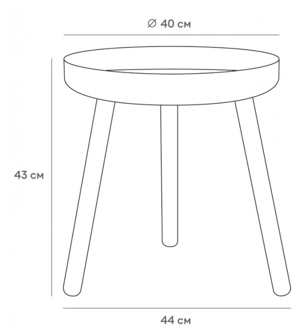 Столик журнальный Solo D40 зеленый